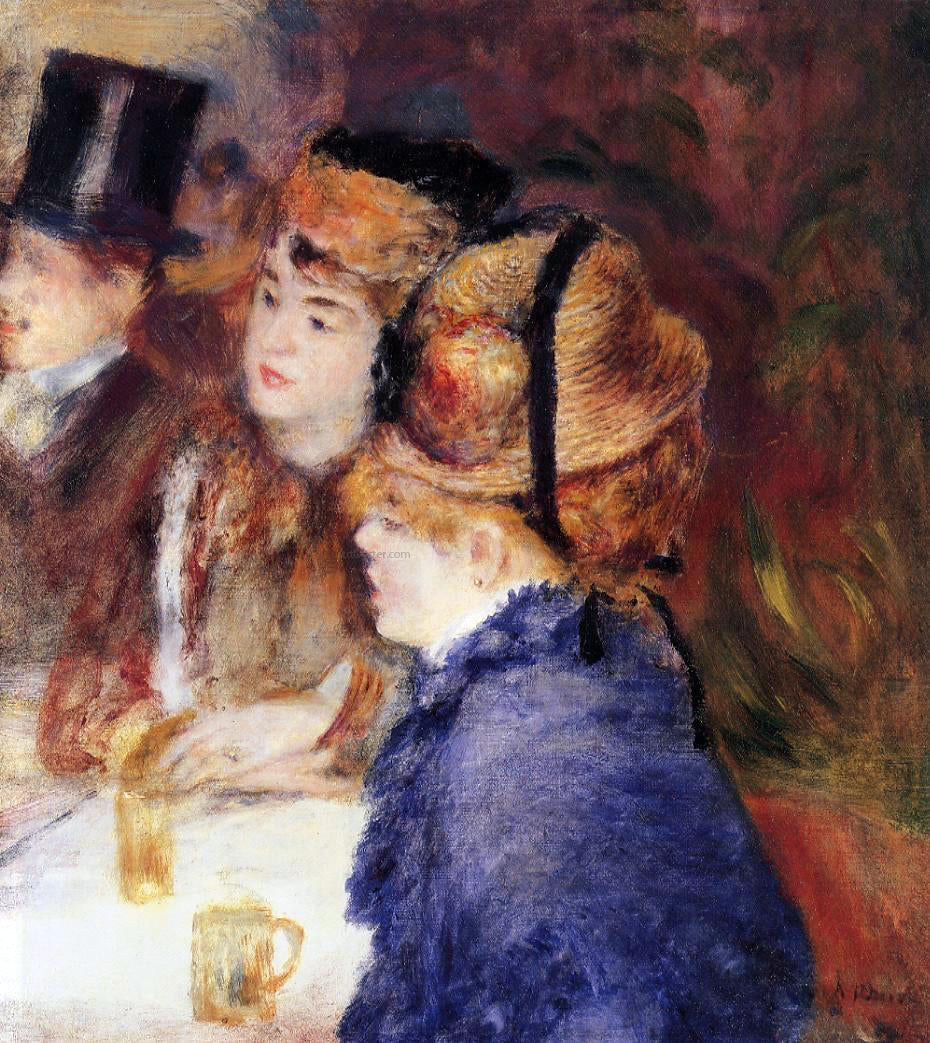 Pierre Auguste Renoir At the Cafe - Canvas Print