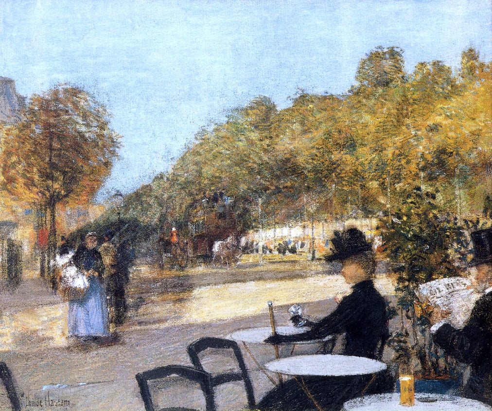 Frederick Childe Hassam At the Cafe - Canvas Print
