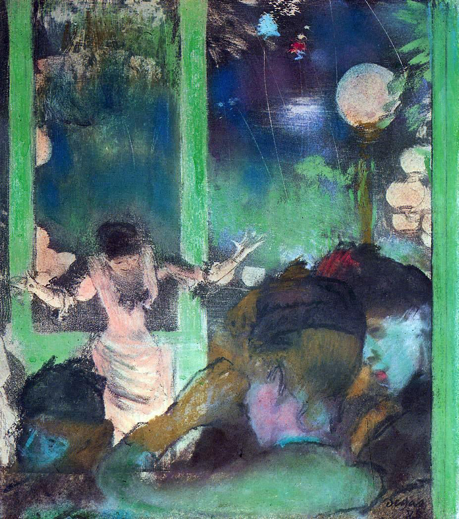 Edgar Degas At the Cafe des Ambassadeurs - Canvas Print