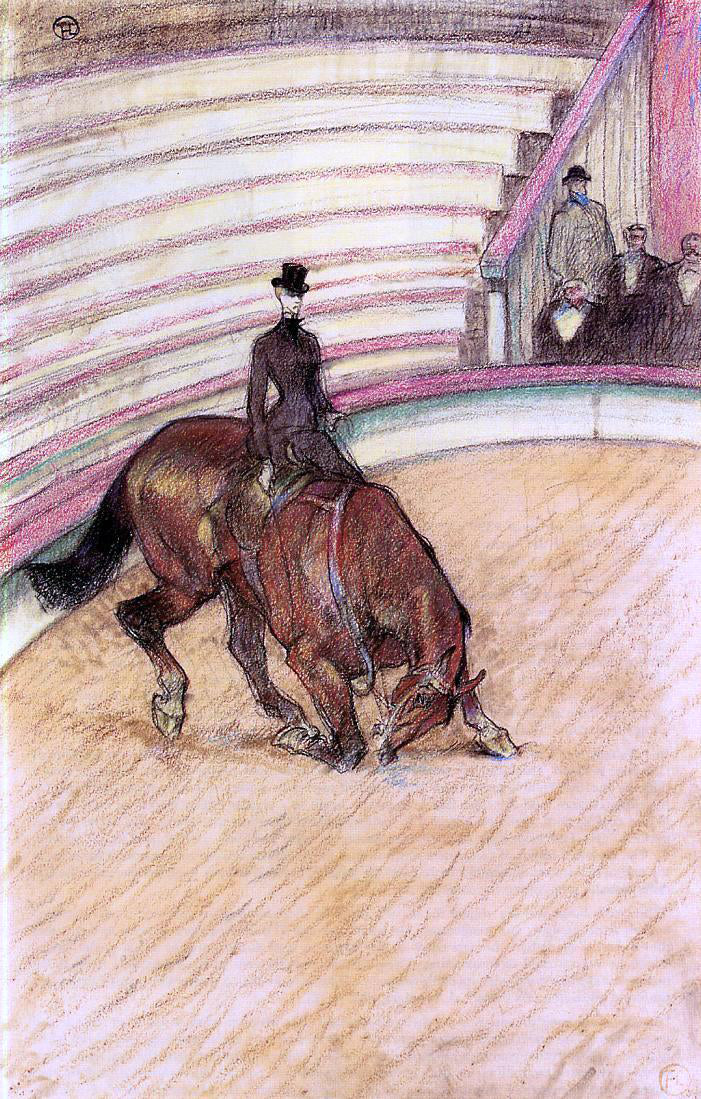 Henri De Toulouse-Lautrec At the Circus: Dressage - Canvas Print
