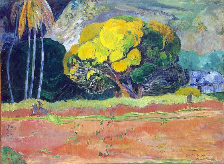 Paul Gauguin At the Foot of the Mountain - Canvas Print