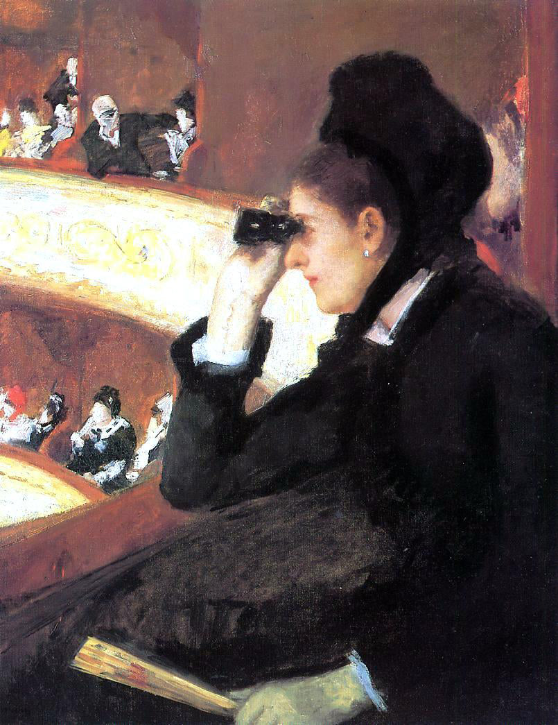 Mary Cassatt At the Francais, a Sketch (also known as At the Opera) - Canvas Print