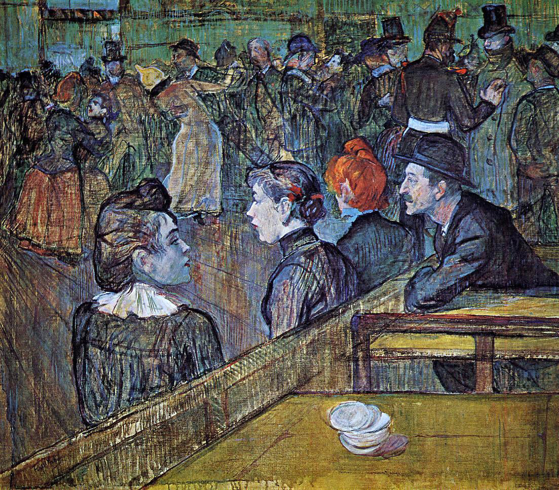 Henri De Toulouse-Lautrec At the Moulin de la Galette Dance Hall - Canvas Print