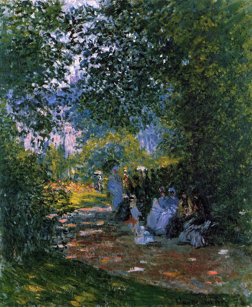 Claude Oscar Monet At the Parc Monceau - Canvas Print