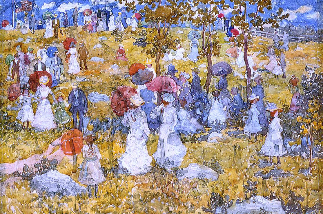 Maurice Prendergast At the Park - Canvas Print