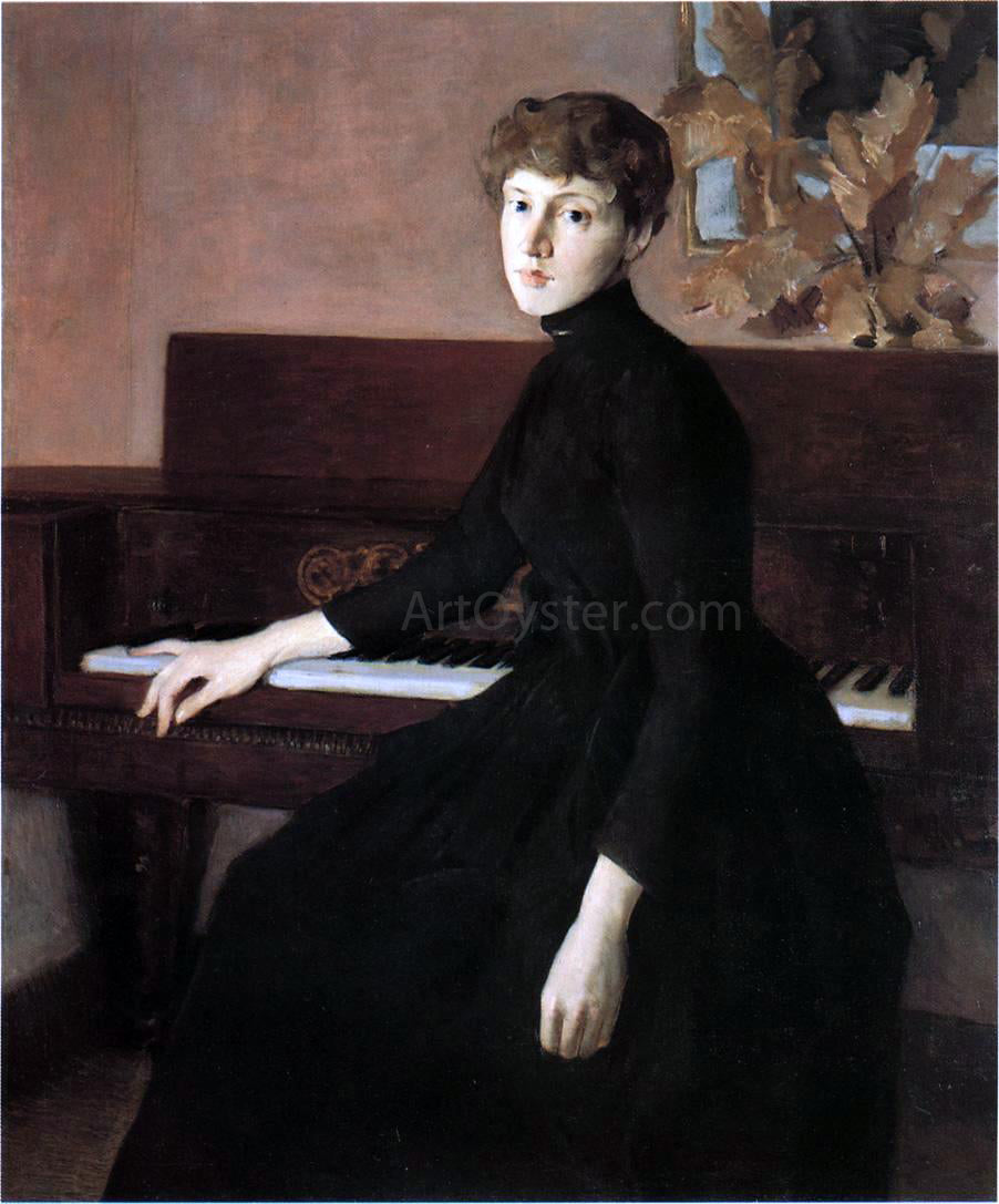 Julian Alden Weir At the Piano - Canvas Print