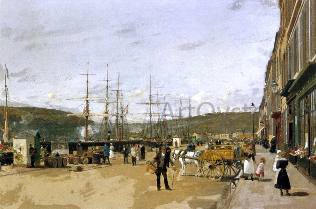 Luigi Loir At the Quayside - Canvas Print