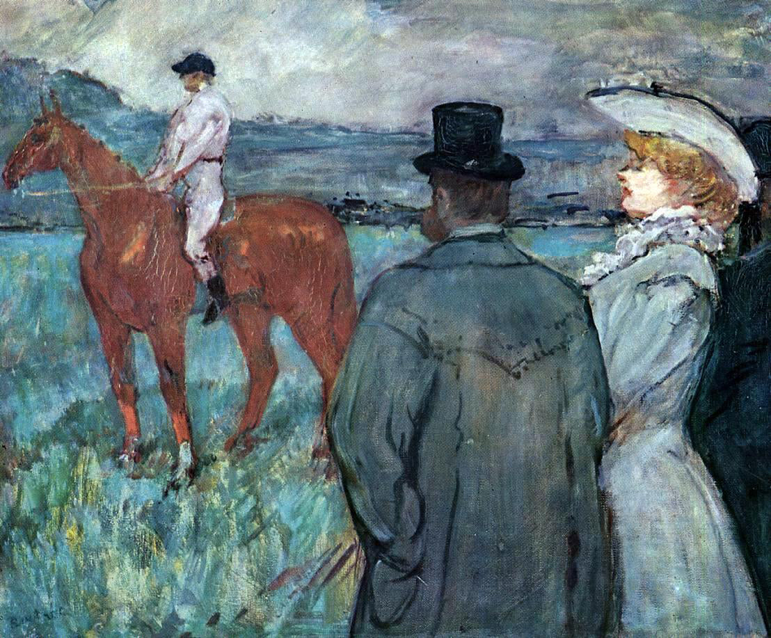 Henri De Toulouse-Lautrec At the Races - Canvas Print