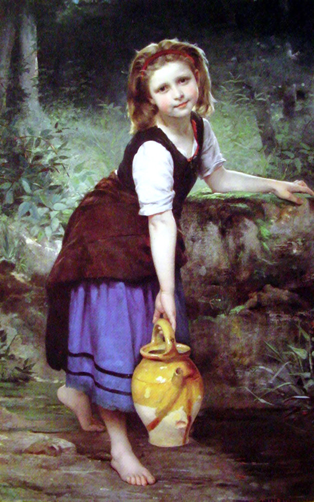 Charles Victor Thirion At the Spring - Canvas Print