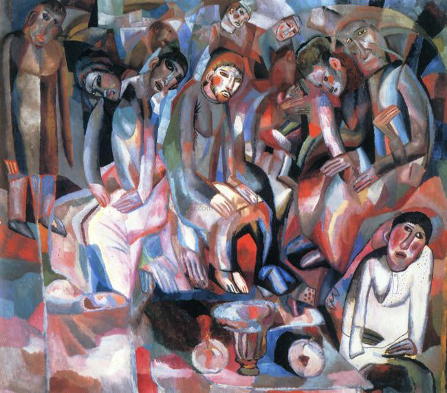 Pavel Filonov At the Table - Canvas Print