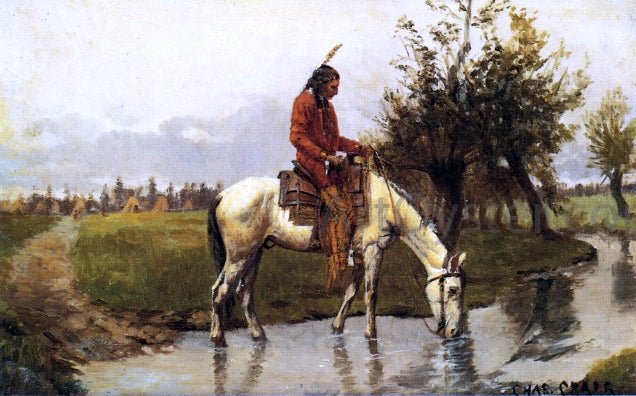 Charles Craig At the Watering Hole - Canvas Print