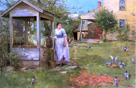 Henry Bacon At the Well - Canvas Print