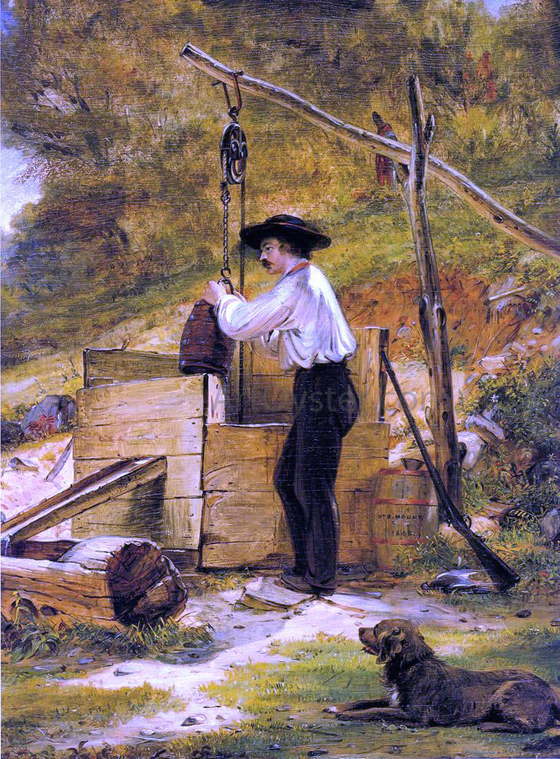 William Sidney Mount At the Well - Canvas Print