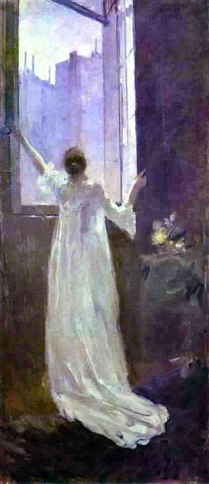 Constantin Alexeevich Korovin At the Window - Canvas Print