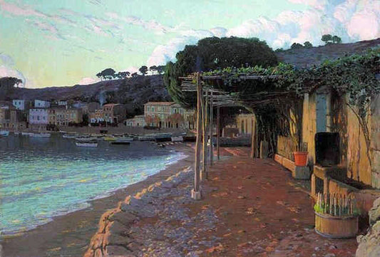 Santiago Rusinol Prats Atardecer - Canvas Print