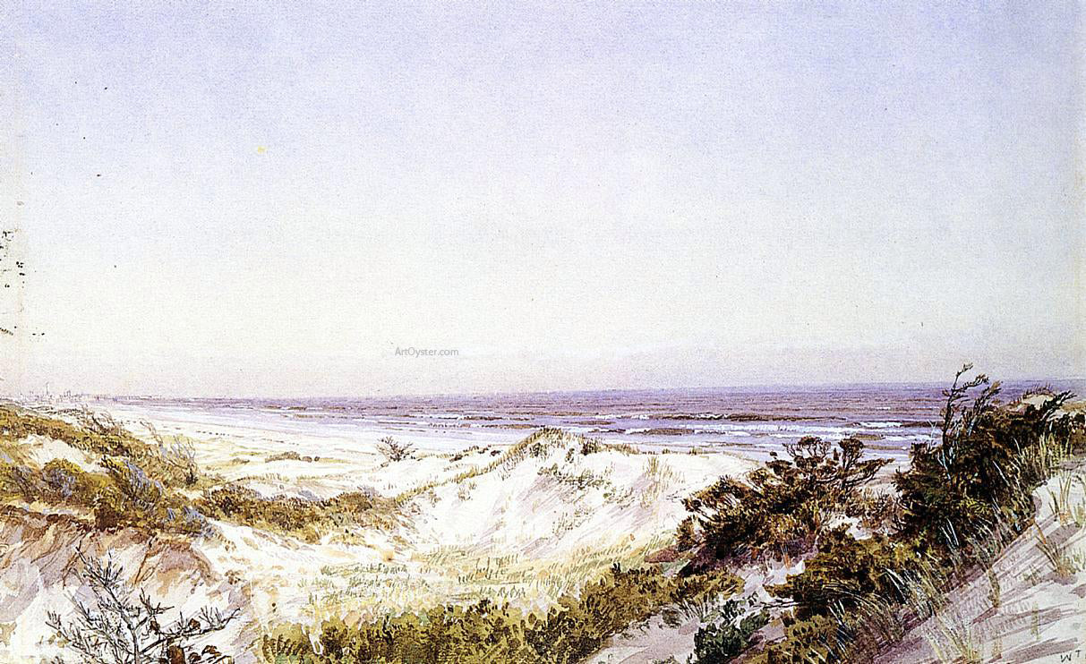 William Trost Richards Atlantic City - Beach Dunes and Grass - Canvas Print