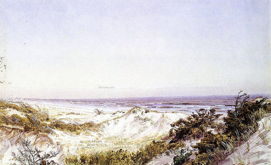 William Trost Richards Atlantic City - Beach Dunes and Grass - Canvas Print