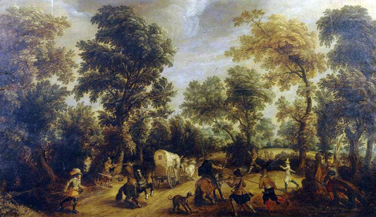 Sebastian Vrancx Attack of Robbers - Canvas Print