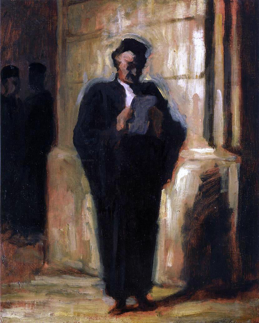 Honore Daumier Attorney Reading - Canvas Print