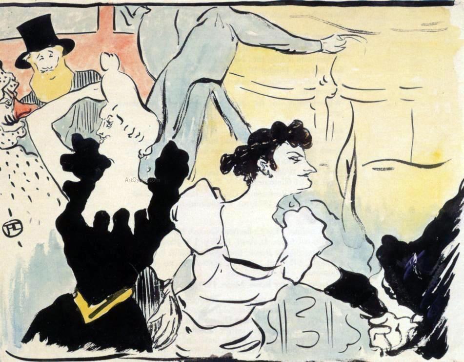 Henri De Toulouse-Lautrec Au bal (also known as Au bal) - Canvas Print