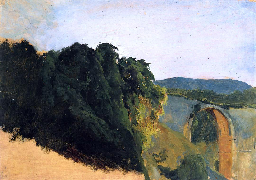 Carl Blechen Augustan Bridge at Narni (unfinished) - Canvas Print
