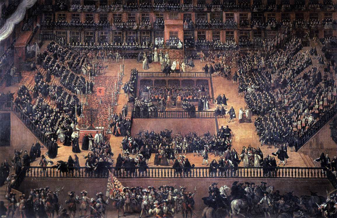 Francisco Rizi Auto-da-fe on Plaza Mayor, Madrid - Canvas Print