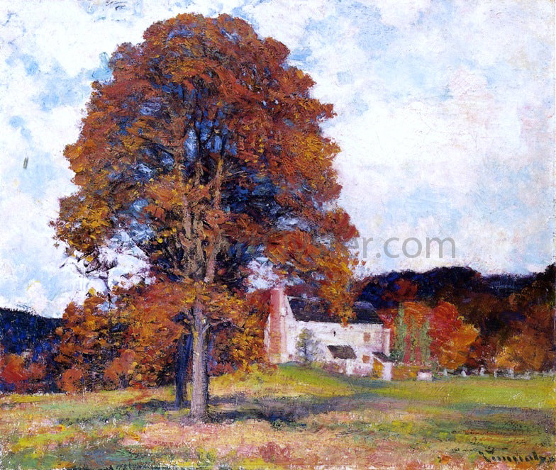 Robert Vonnoh Autumn Hillside & My Studio - Canvas Print