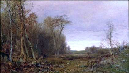 Jervis McEntee Autumn Idyl - Canvas Print