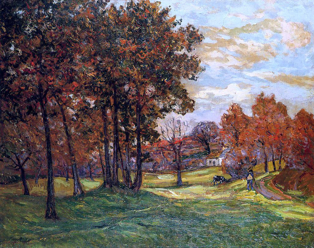Maxime Maufra Autumn Landscape at Goulazon, Finistere - Canvas Print