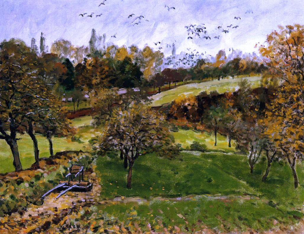 Alfred Sisley Autumn Landscape, Louveciennnes - Canvas Print