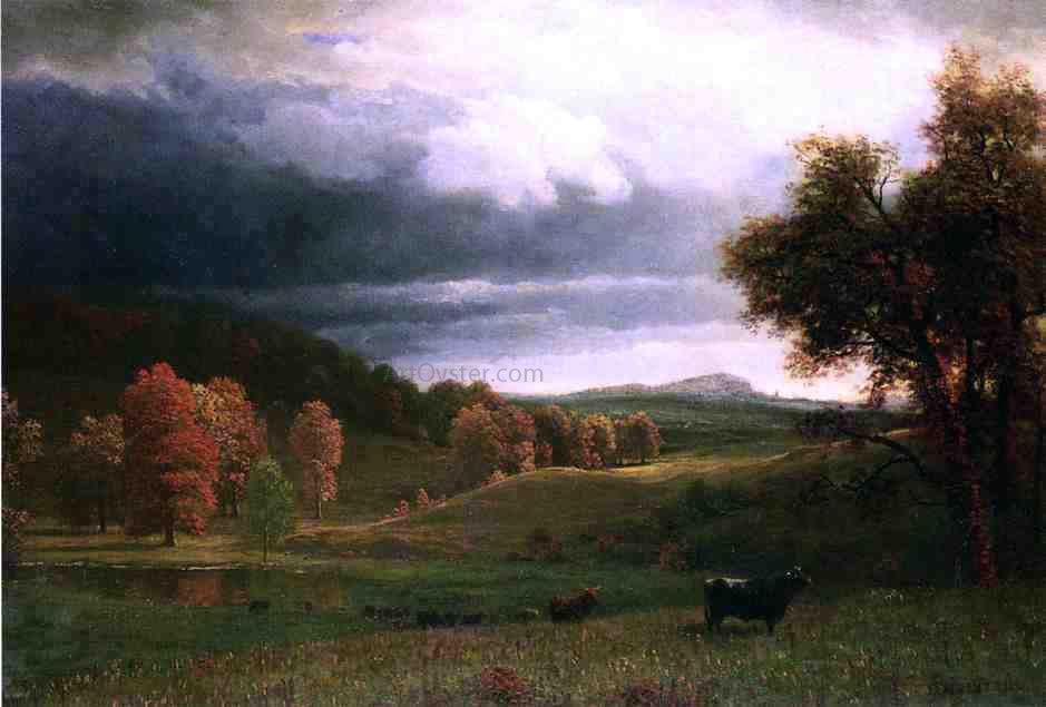 Albert Bierstadt Autumn Landscape: The Catskills - Canvas Print