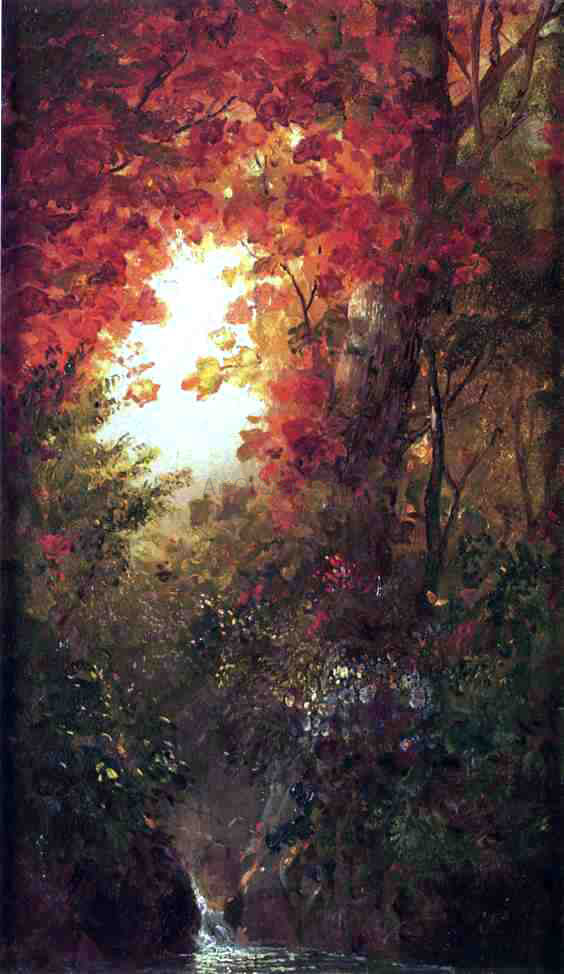 Frederic Edwin Church Autumn Landscape, Vermont - Canvas Print