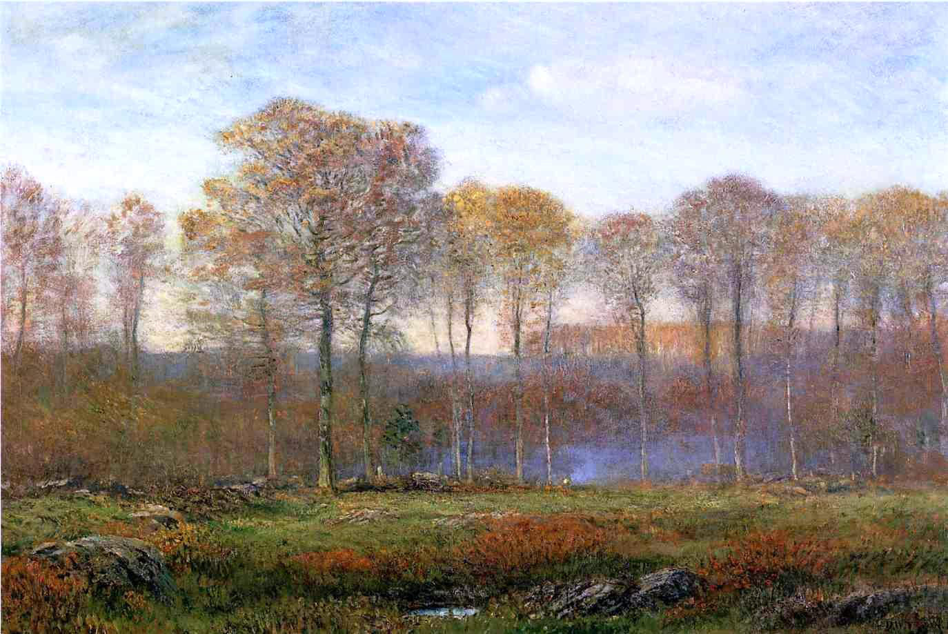 Dwight W Tryon Autumn - New England - Canvas Print