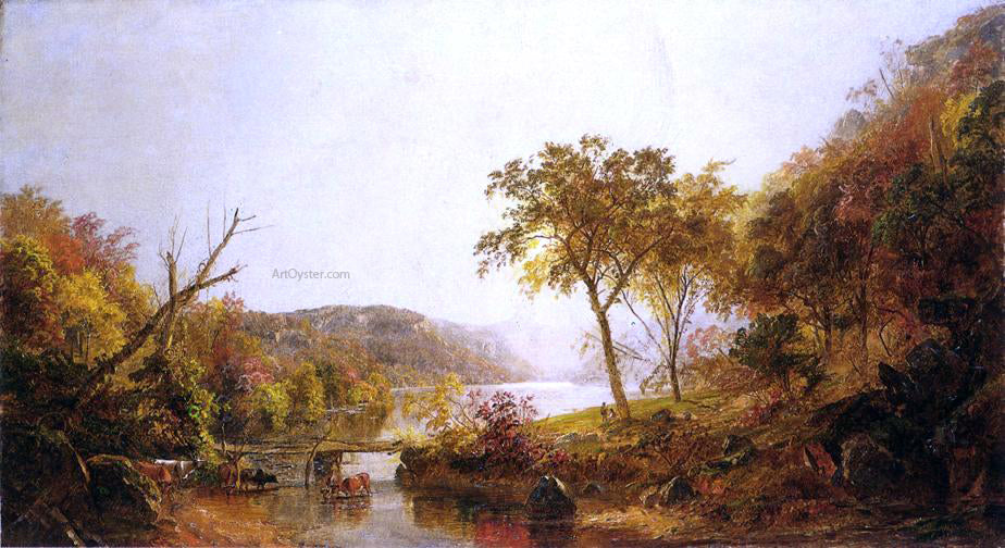 Jasper Francis Cropsey Autumn on Ramapo River, New Jersey - Canvas Print