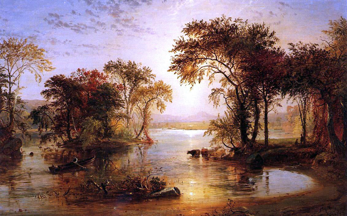 Jasper Francis Cropsey Autumn on the Susquehanna - Canvas Print