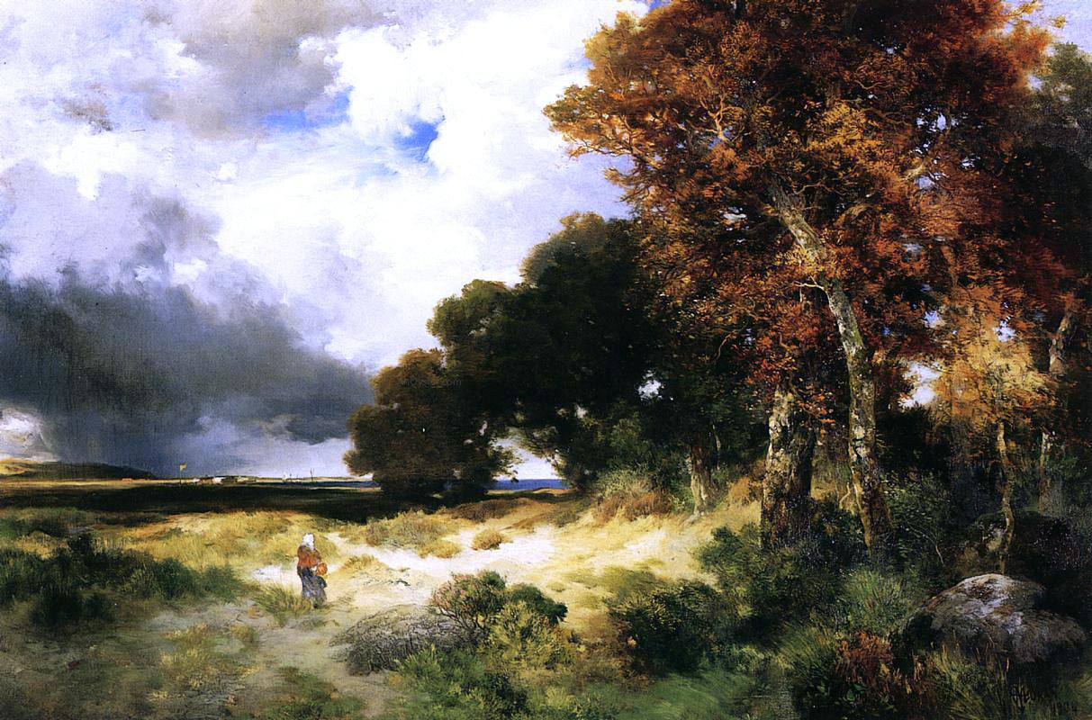 Thomas Moran Autumn, Peconic Bay, Long Island - Canvas Print