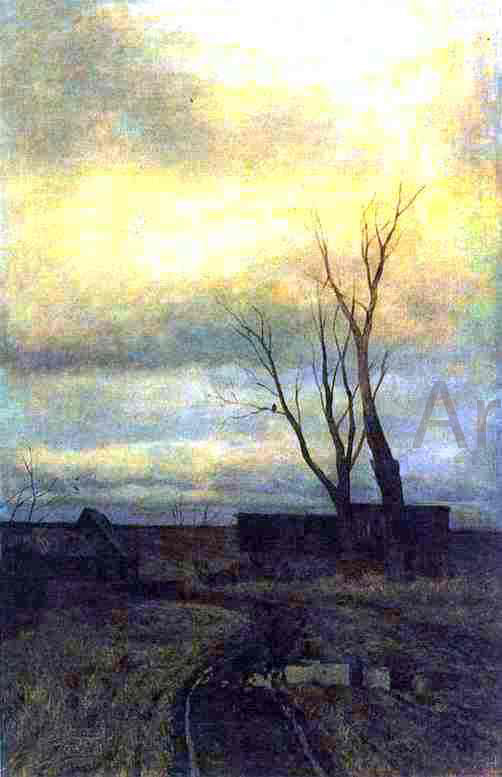 Isaac Ilich Levitan Autumn, Road in a Village - Canvas Print