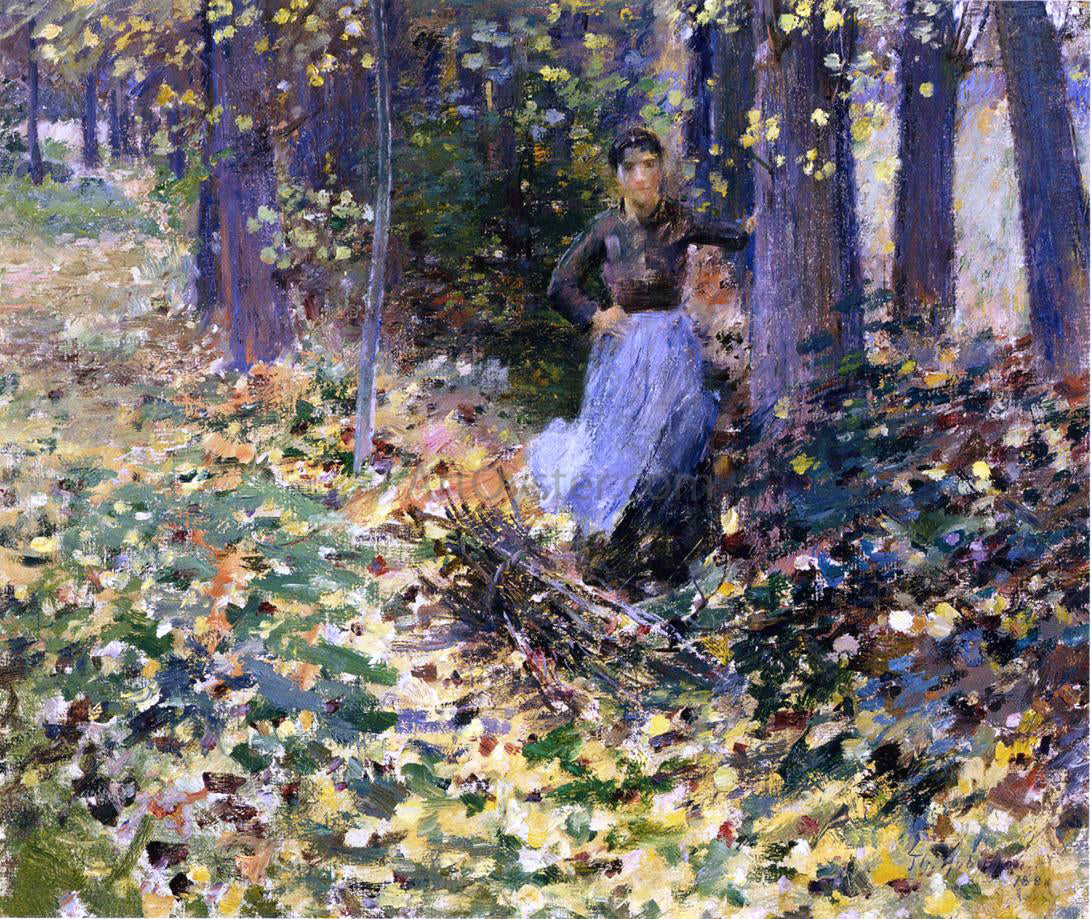 Theodore Robinson Autumn Sunlight - Canvas Print