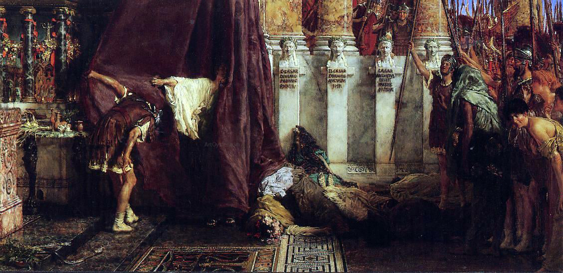 Sir Lawrence Alma-Tadema Ave, Caesar! Io, Saturnalia! - Canvas Print