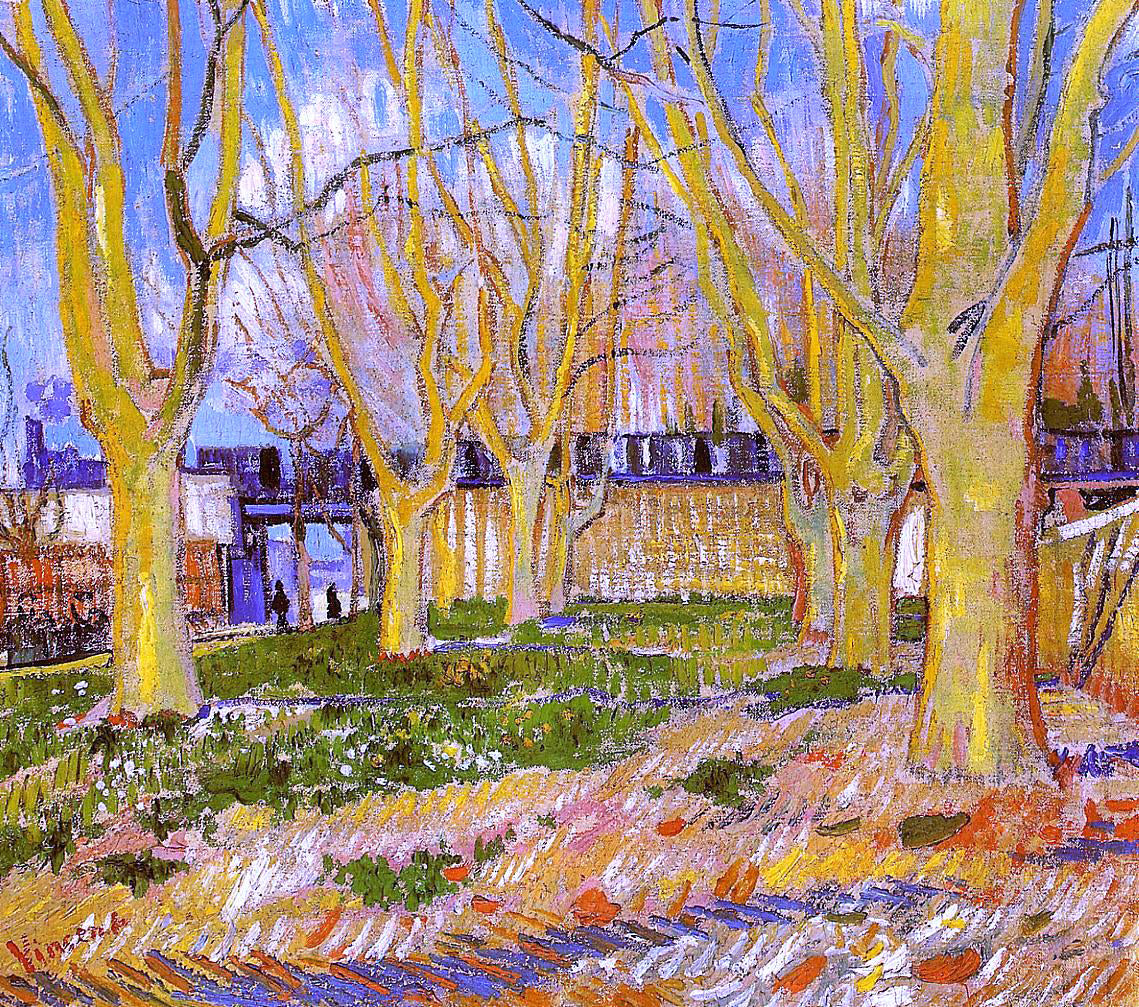 Vincent Van Gogh Avenue of Plane Trees near Arles Station - Canvas Print