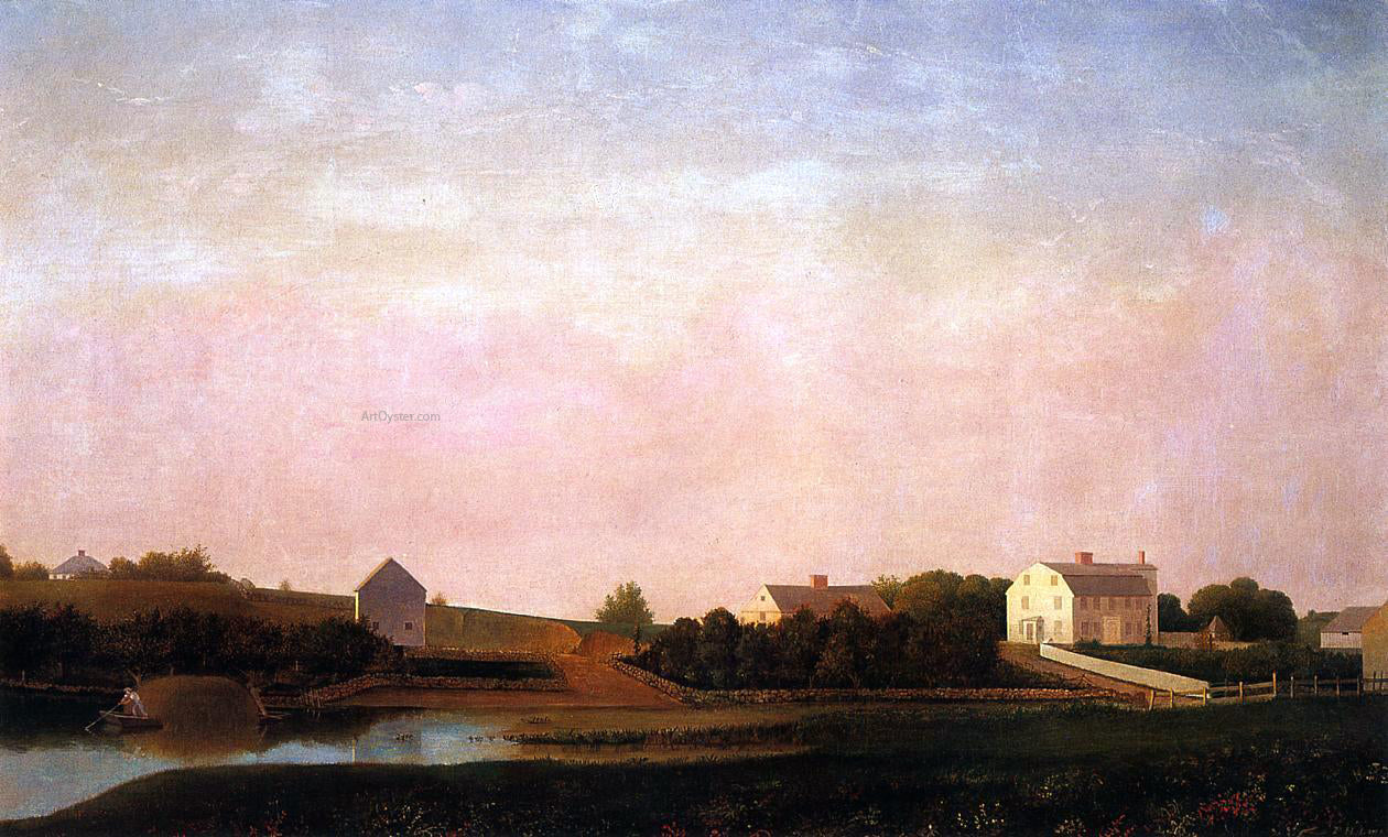 Fitz Hugh Lane The Babson and Ellery Houses, Gloucester - Canvas Print
