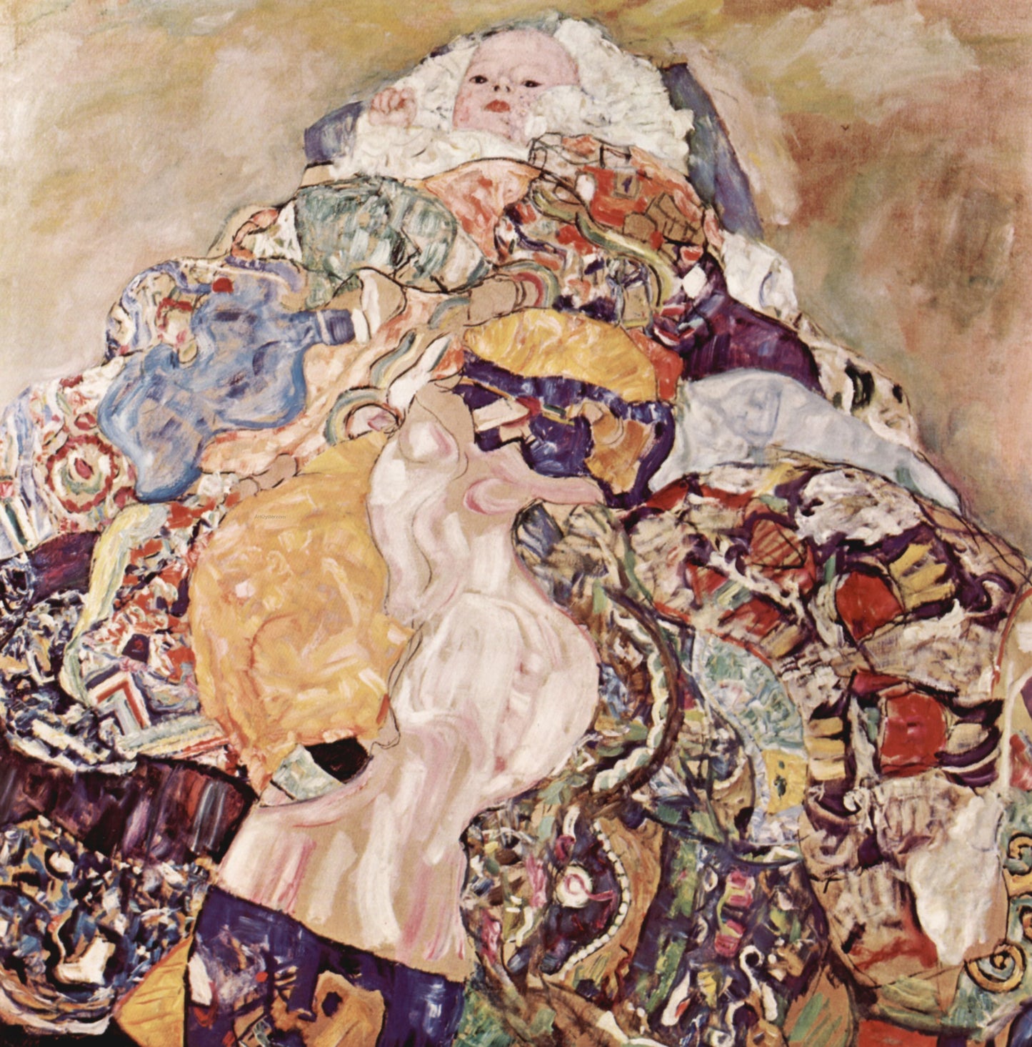 Gustav Klimt A Baby - Canvas Print