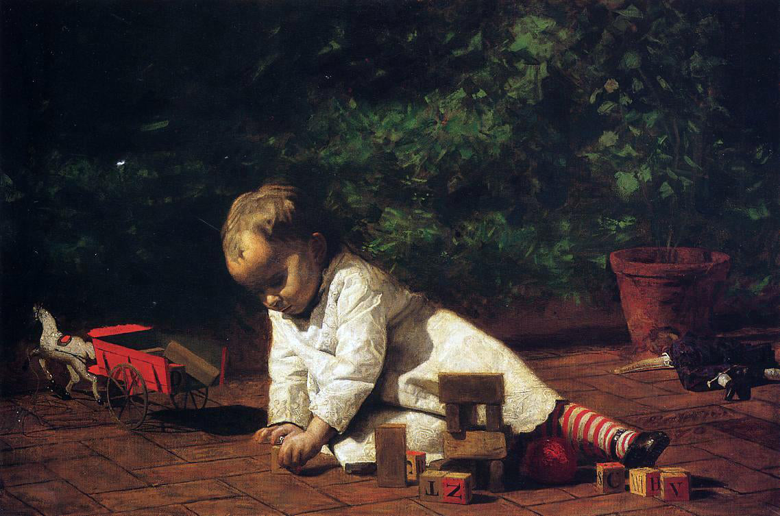 Thomas Eakins Baby at Play - Canvas Print