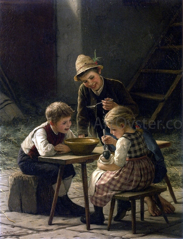 Gustave Igler Baby Doll's Dinner - Canvas Print