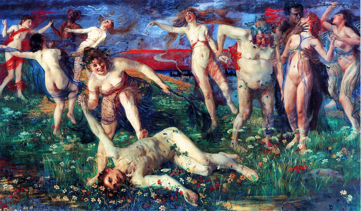 Lovis Corinth Bacchanal - Canvas Print