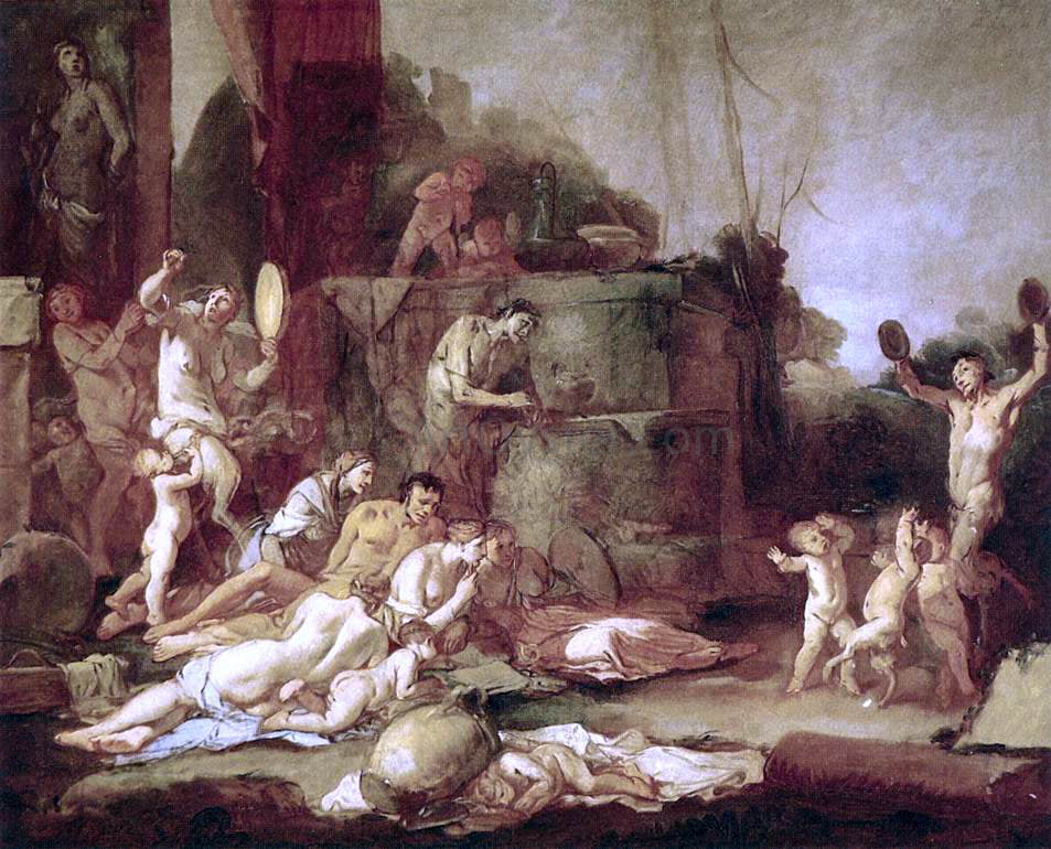 Giulio Carpioni Bacchanal - Canvas Print