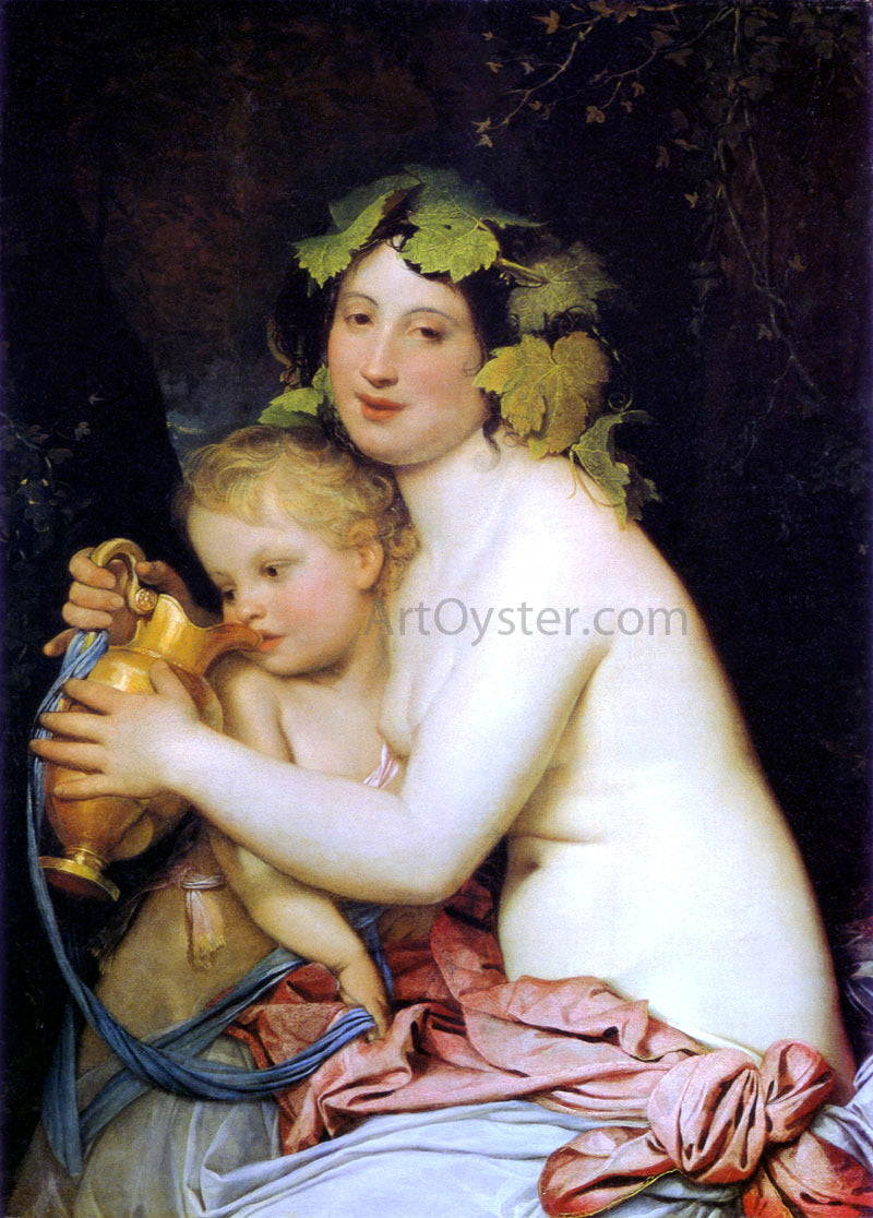 Fyodor Bruni Bacchant Giving Cupid a Drink - Canvas Print