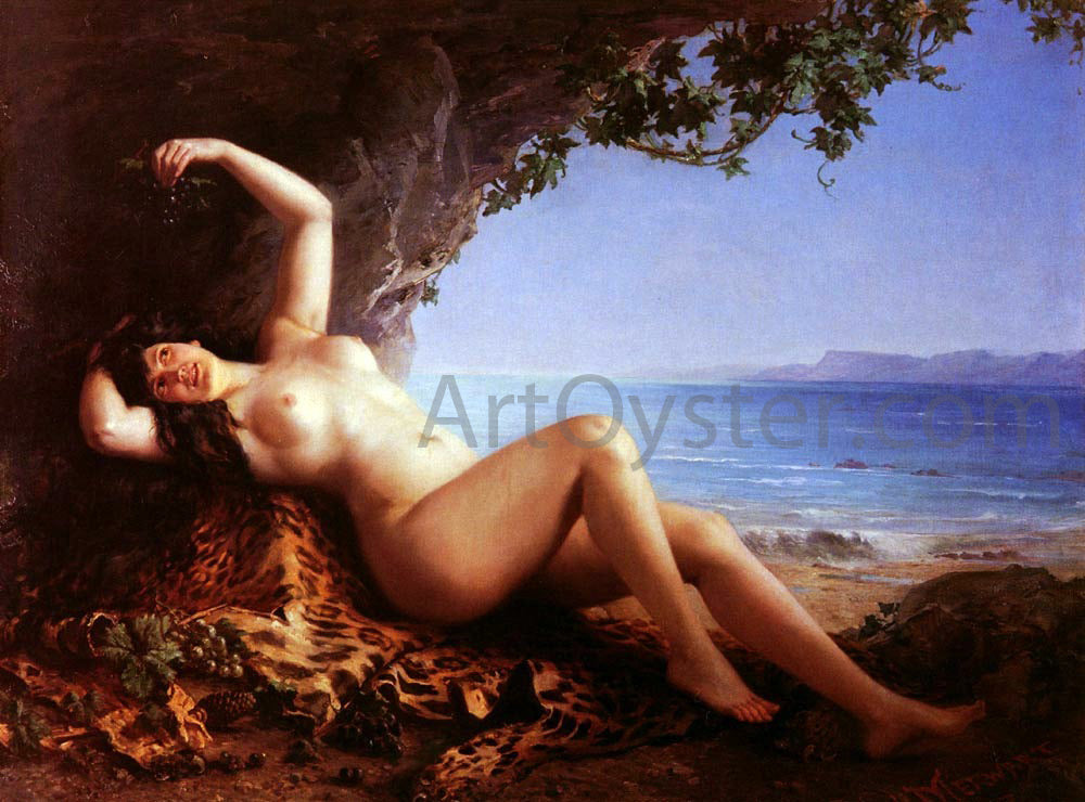 Paul Merwart Bacchante Aux Raisins - Canvas Print