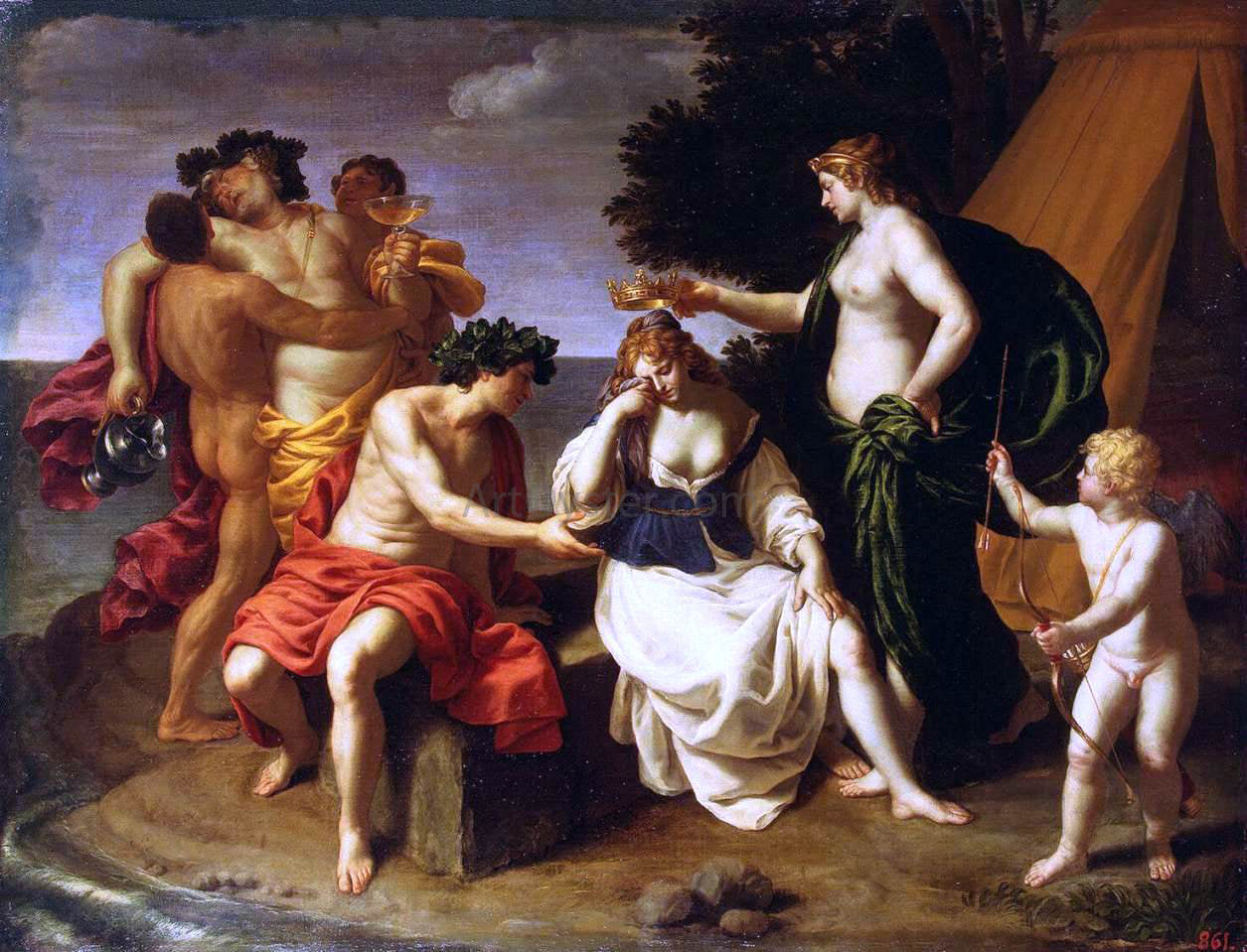 Alessandro Turchi Bacchus and Ariadne - Canvas Print