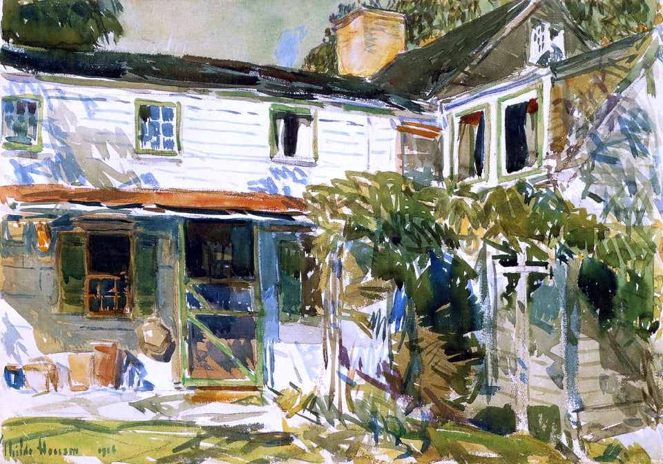 Frederick Childe Hassam Back of the Old House - Canvas Print